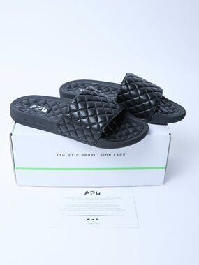 NIB APL Lusso Slide Napa Leather Flip Flops Size Women's 8 black unisex